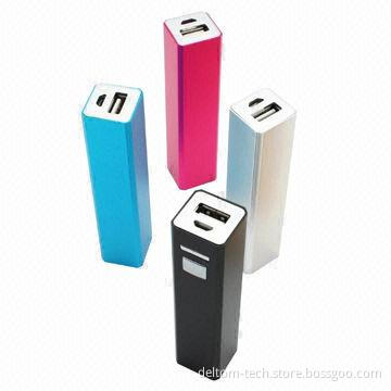Aluminum Mobile Power Bank, Portable External Battery Charger